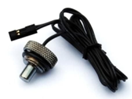 Bitspower tätningsplugg med temperatursensor G1/4 tum IG - 90 cm, blank svart