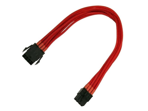 Nanoxia - Förlängningskabel för ström - 8-stifts PCIe-ström (hona) till 8-stifts PCIe-ström (hane) - 30 cm - röd