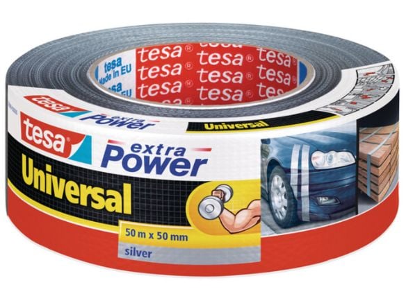 Tesa extra Power Universal - Vävtejp - 50 mm x 50 m - kartong - grå