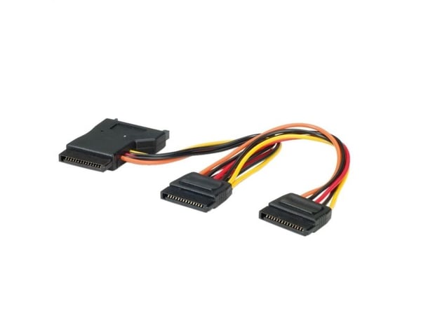 Internt Y-strømkabel SATA til 3x SATA, 0,3 m