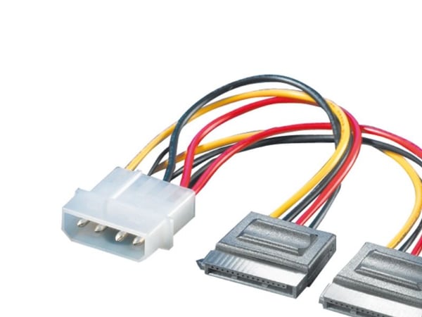 ROLINE 11.03.1050, Molex (4-pin), 0,12 m, Hankjønn, Hunkjønn, Sort, Rød, Hvit, Gult