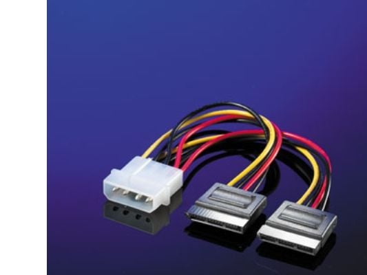 ROLINE 11.03.1050, Molex (4-pin), 0,12 m, Hankjønn, Hunkjønn, Sort, Rød, Hvit, Gult