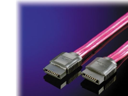 ROLINE 11.03.1555, 0,5 m, SATA II, SATA 7-pin, SATA 7-pin, Hankjønn/hankjønn, Sort, Rød, Rød