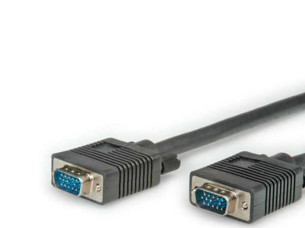 ROLINE 11.04.5202, 2 m, VGA (D-Sub), VGA (D-Sub), Hankjønn, Hankjønn, Sort