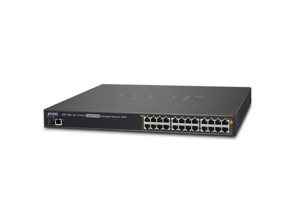 PLANET HPOE-1200G - Strøminjektor - 360 watt - Ethernet 10/100/1000 - utgangskontakter: 12