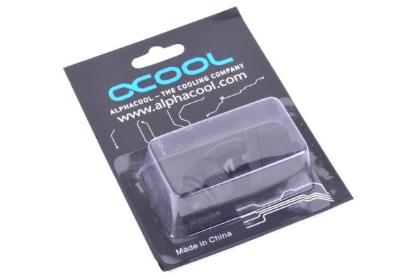 Alphacool - Armatur for væskekjølesystem - mørkesvart
