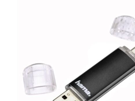Hama Laeta Twin, 64GB, 64 GB, USB Type-A / Micro-USB, 3.2 Gen 1 (3.1 Gen 1), Med lokk, Svart
