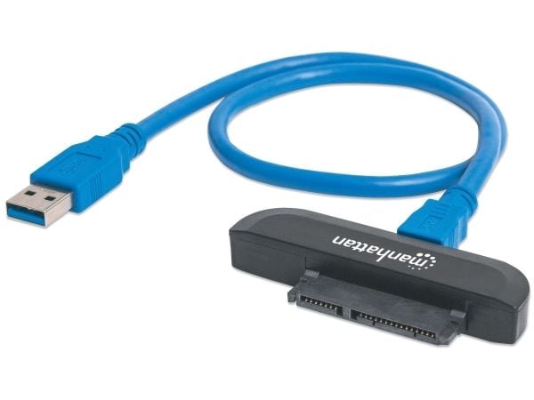 Manhattan USB 3.0-adapter [1x USB 3.2 Gen 1 stik A (USB 3.0) - 1x SATA-kombi-stik 15+7-pol.] Manhattan