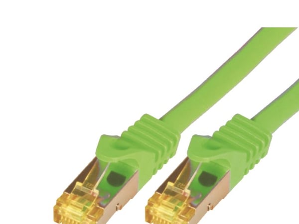 M-CAB RAW - Nettverkskabel - RJ-45 (hann) til RJ-45 (hann) - 3 m - SFTP, PiMF - CAT 7 - halogenfri, formstøpt, uten hindringer - grønn