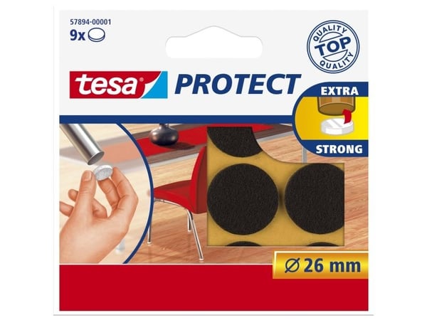 TESA Protect, Ruskea, Suorakulmainen, CE, 2,6 cm, 9 kpl