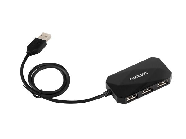 NATEC NHU-0647, USB 2.0, USB 2.0, 480 Mbit/s, Svart, 0,6 m, USB