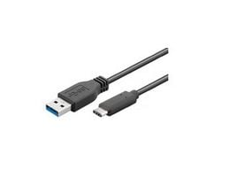 MicroConnect - USB-kaapeli - USB tyyppi A (uros) - 24-nastainen USB-C (uros) - USB 3.1 - 50 cm - muotoiltu - musta