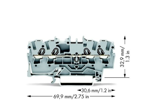 Wago 2002-1401, 5,2 mm, 69,9 mm, 32,9 mm, 800 V