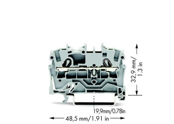 Wago 2002-1201, 5,2 mm, 48,5 mm, 32,9 mm, 800 V