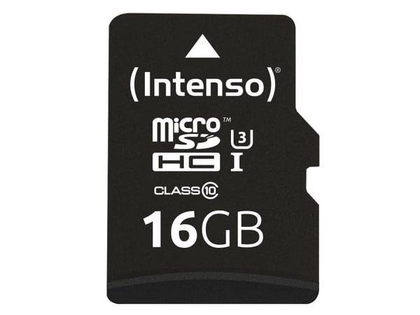 Intenso - Flashminnekort (microSDHC til SD-adapter inkludert) - 16 GB - UHS Class 1 / Class10 - microSDHC UHS-I