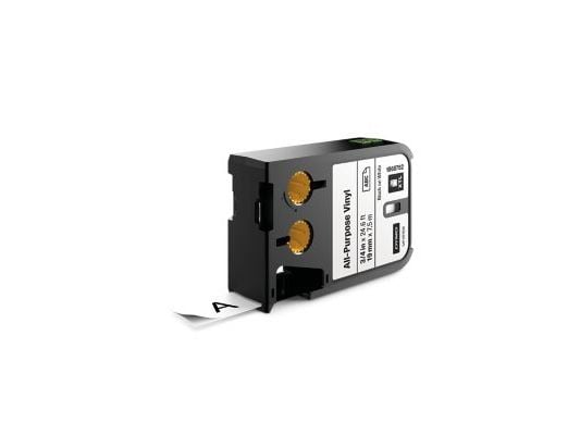 DYMO XTL All-Purpose - Vinyl - permanent selvklebende - svart på hvitt - Rull (1,9 cm x 7 m) 1 kassett(er) tape