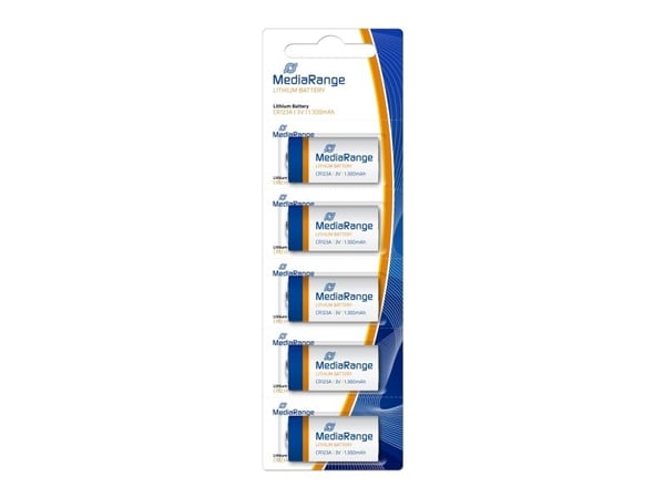 MediaRange - Batteri 5 x CR123A - Li - 1300 mAh