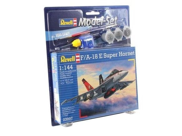 Revell F/A-18E Super Hornet, Flymodell med fastvinge, Monteringssett, 1:144, Boeing F/A-18E/F Super Hornet, Plast, Mellom