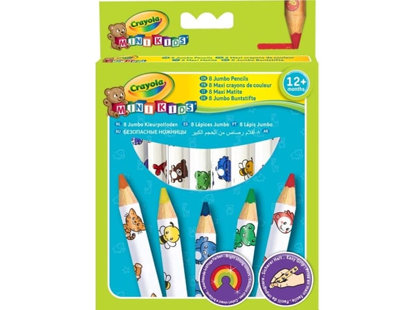 Crayola 3678, Pehmeä, Multi, 8 kpl