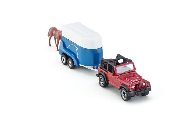 Siku Jeep med hestehenger