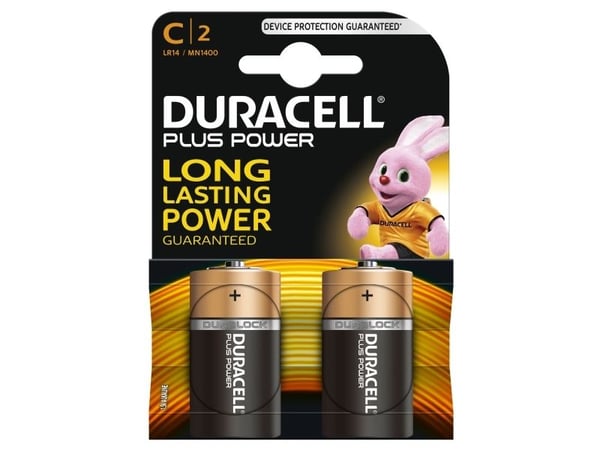 Duracell LR-14, Engångsbatteri, LR14, Alkalisk, 1,5 V, 2 styck