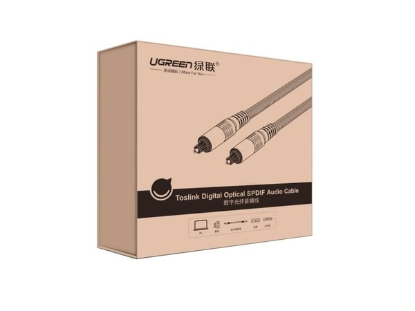 Ugreen 10541, Toslink, Hankjønn, Toslink, Hankjønn, 3 m, Sort