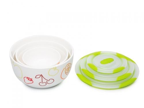 OURSSON BS2981RC/GA, Salat bolle, Rund, Keramisk, Flerfarget, 250 °C, 3 stykker