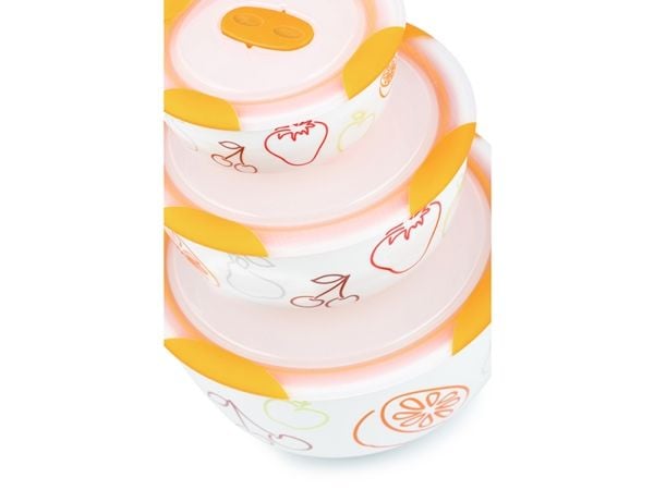 OURSSON BS2981RC/OR, Bollesett, Rund, Keramisk, Oransje, Hvit, 1,7 l, Personlig