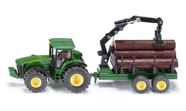 Siku 1:50 traktor med skogtilhenger
