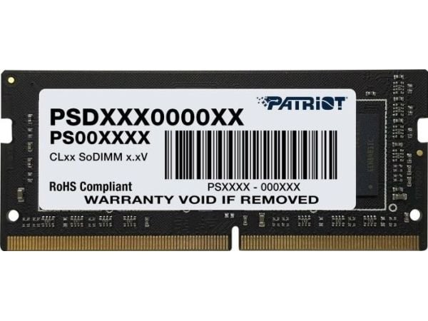 Patriot Signature Line - DDR4 - modul - 8 GB - SO DIMM 260-pin - 3200 MHz / PC4-25600 - CL22 - 1.2 V - ikke-bufret - ikke-ECC