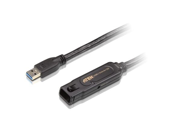 ATEN UE3310 - USB forlængerkabel - USB Type A (han) til USB Type A (hun) haspet - USB 3.1 Gen1 - 10 m - aktiv - sort - for P/N: 0AD8-8012-70MG