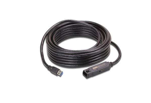 ATEN UE3310 - USB forlængerkabel - USB Type A (han) til USB Type A (hun) haspet - USB 3.1 Gen1 - 10 m - aktiv - sort - for P/N: 0AD8-8012-70MG