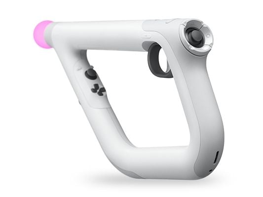 Sony VR aim, Pistil, PlayStation 4, D-pute, Analog/digital, Trådløs, Grå, Hvit