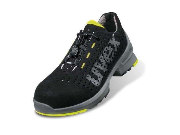 Uvex 85438, Unisex, Aikuinen, Turvakengät, Musta, Lime, ESD, S1, SRC, Pikanauhat