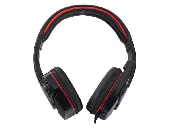 HEADPHONES WITH MICROPHONE FOR PLAYERS RAVEN RED