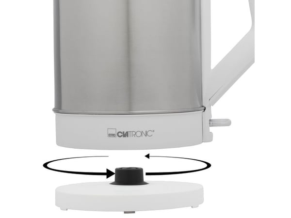 Clatronic WKS 3692 - Kjele - 1.5 liter - 2.2 kW - hvit / rustfritt stål