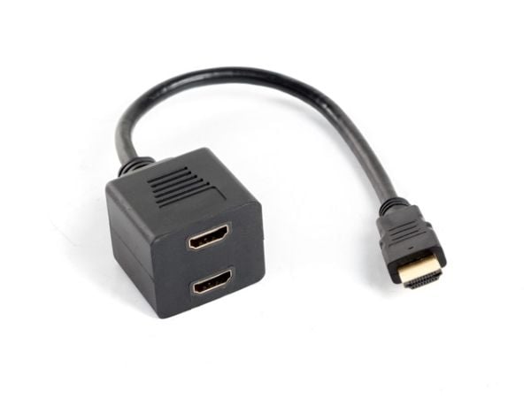 Lanberg - HDMI-splitter - HDMI hann til HDMI hunn - 25 cm