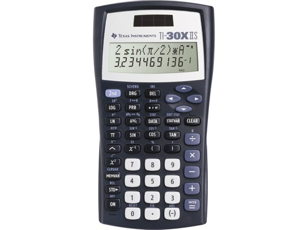 Texas Instruments TI-30X IIS - Vitenskapelig kalkulator - 10 sifre + 2 eksponenter - batteri, solpanel