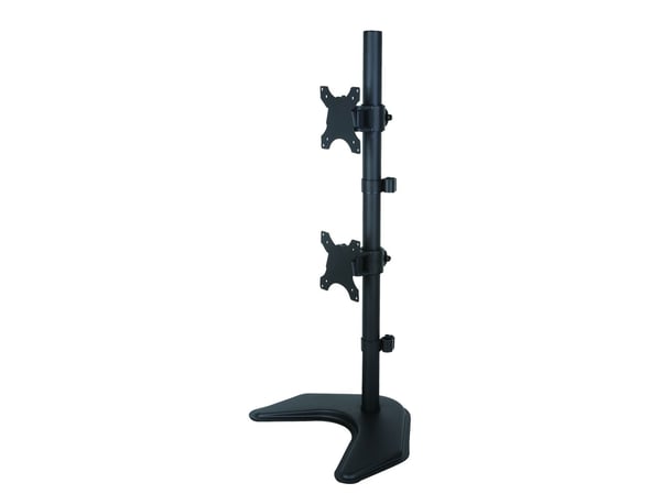 TECHly - Ställ - för 2 LCD-bildskärmar - svart - skärmstorlek: 13"-27" - skrivbord