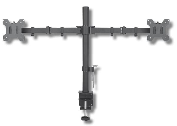 Techly ICA-LCD 382-D, Klemmer, 20 kg, 33 cm (13"), 68,6 cm (27"), 100 x 100 mm, Sort