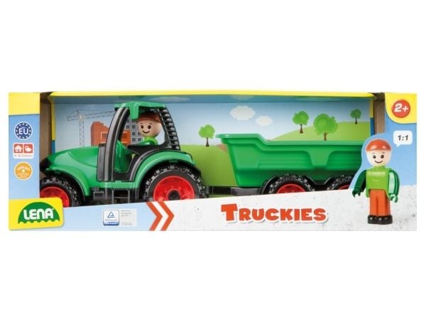 Lena Truckies 01625, Traktor, 2 år, Plast, Sort, Grønn, Rød