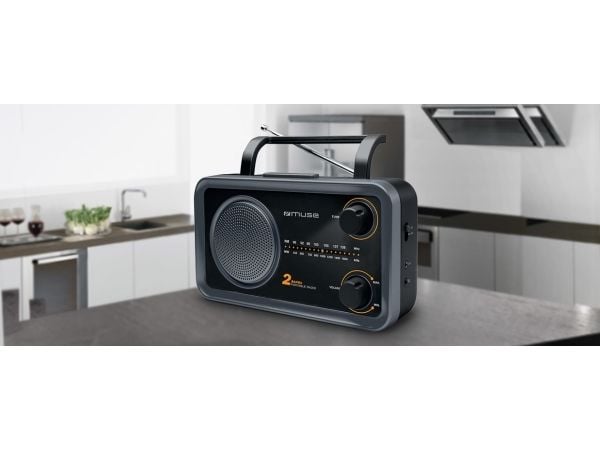 Muse M-06DS, Bærbar, Analog, FM, MW, 7,62 cm (3"), 3,5 mm, Sort, Grå