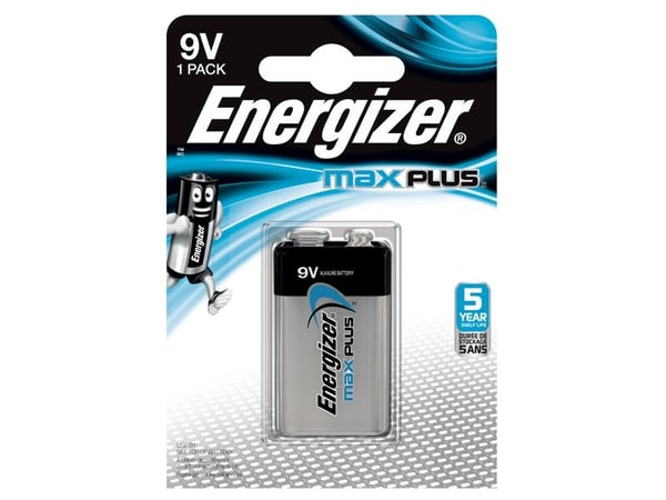 Energizer Max Plus, Kertakäyttöinen akku, 9V, 1 kpl, Kupla