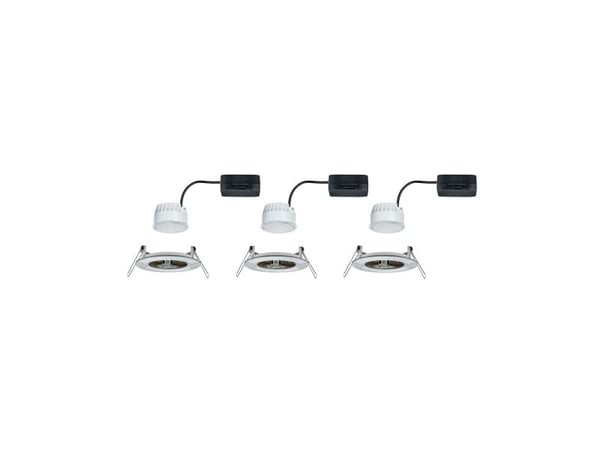 Paulmann 934.58, 3 ampuller, LED, 19,5 W, 650 lm, Metallisk