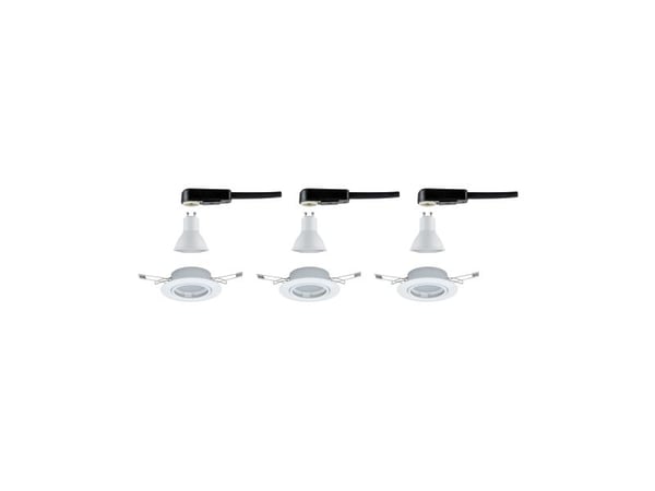Paulmann 934.22, GU10, 3 ampuller, LED, 15 W, 350 lm, Hvit