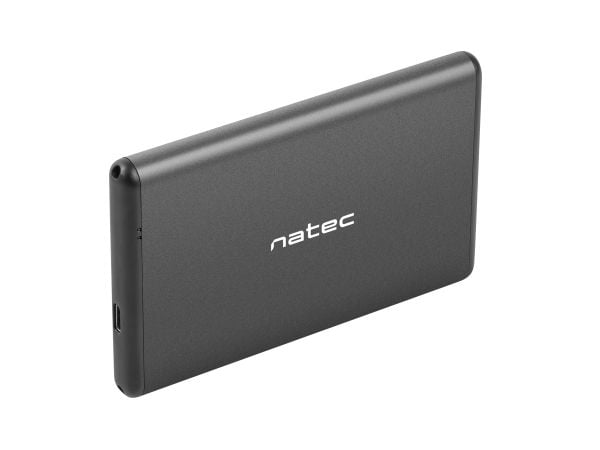 NATEC RHINO-C, HDD/SSD-kabinett, 2.5", Serial ATA III, 6 Gbit/s, USB-tilkobling, Svart