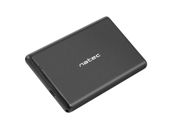 NATEC RHINO-C, HDD/SSD-kabinett, 2.5", Serial ATA III, 6 Gbit/s, USB-tilkobling, Svart