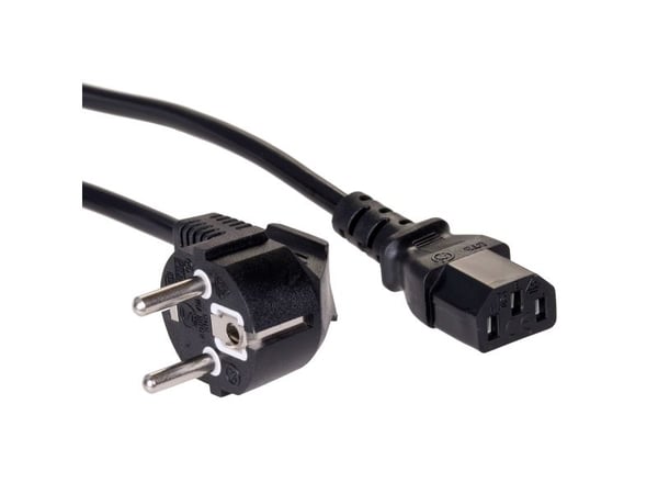 Akyga Copper Series AK-PC-01C - Johdinsarja - CEE 7/7 (han) vinklet til IEC 60320 C13 - 250 V - 10 A - 1,5 m - lajitelma