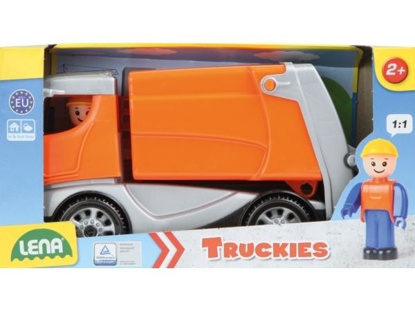 Lena Truckies Garbage Truck, Truck, 2 år, Plast, Grå, Oransje