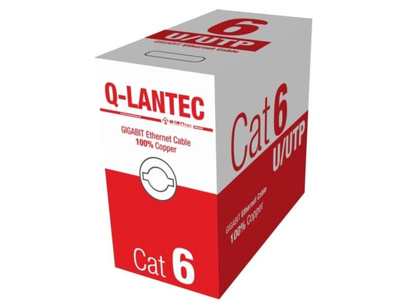 ALANTEC Q-LANTEC - Bulkkabel - 305 m - UTP - CAT 6 - solid - ljusgrå